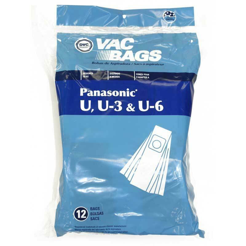 Panasonic Type U U-3 U-6 Vacuum Cleaner Bags by DVC Made in USA