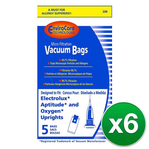 EnviroCare Replacement Vacuum Bag for EL204B / Type OX / 208 (6 Pack)