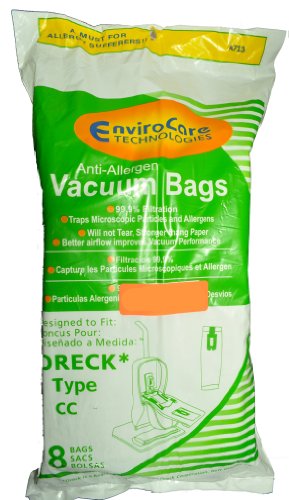 Oreck Type CC Upright vacuum Cleaner Anti-Allergen Cloth Disposable Bags