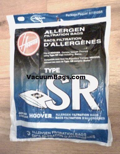 Hoover Durros Type SR Allergen Filtration Media Paper Vacuum Bags 401011SR