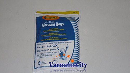 Electrolux / Eureka Oxygen Canister Type S & OX Bags 9 Pk Generic Part # 135-9