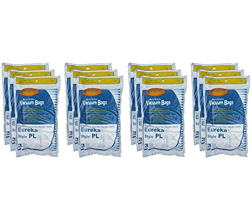 36 Eureka Electrolux Style PL Upright Vacuum Bags, Bagged Uprights, Maxima Vacuum Cleaners, 62389, 62389A, EU-62389, 62389-6, 62480, 62389-g3, 4750, 4750A, 4760, 4760AZ,