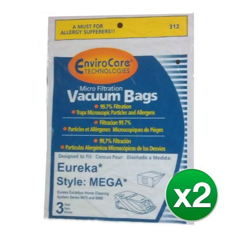 EnviroCare Replacement Vacuum Bag for 312 / Style Mega (2 Pack)