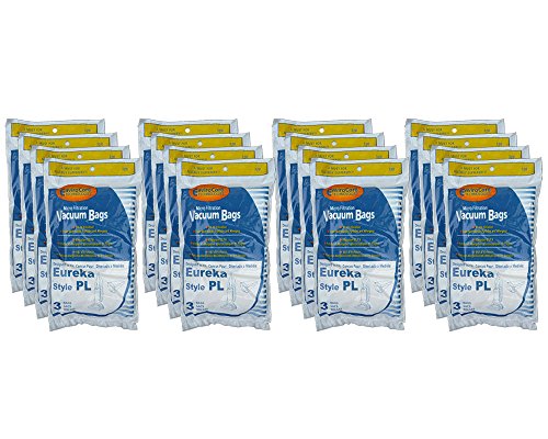 48 Eureka Electrolux Style PL Upright Vacuum Bags, Bagged Uprights, Maxima Vacuum Cleaners, 62389, 62389A, EU-62389, 62389-6, 62480, 62389-g3, 4750, 4750A, 4760, 4760AZ,