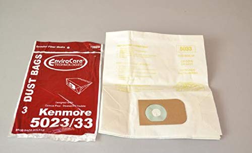 Kenmore Canister Vacuum Cleaner Type E & 5023 Filter Paper Bag 3 Pk Part # 129SW