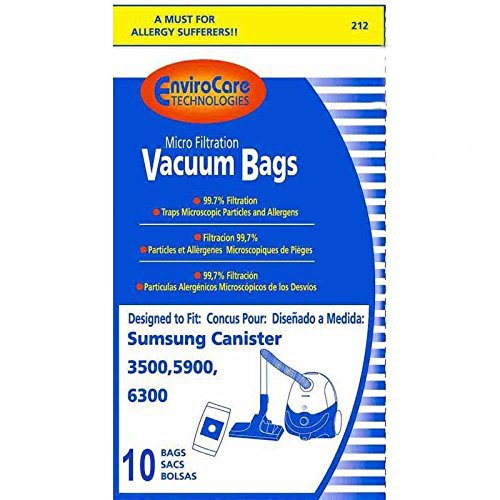 Bissell Revoluton 6700 Series & Samsung 3500 Series Canister Bags 10PK # 212