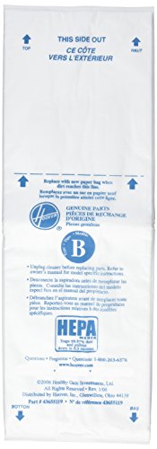 Hoover Paper Bag, Type B Hepa Bulk White Cloth