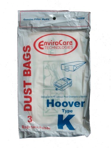 15 Hoover Type K Spirit Vacuum Bags, Canisters, Encore, Supremacy, Older Runabout Vacuum Cleaners,4010028K, 4010100K, H-4010100KES by EnviroCare