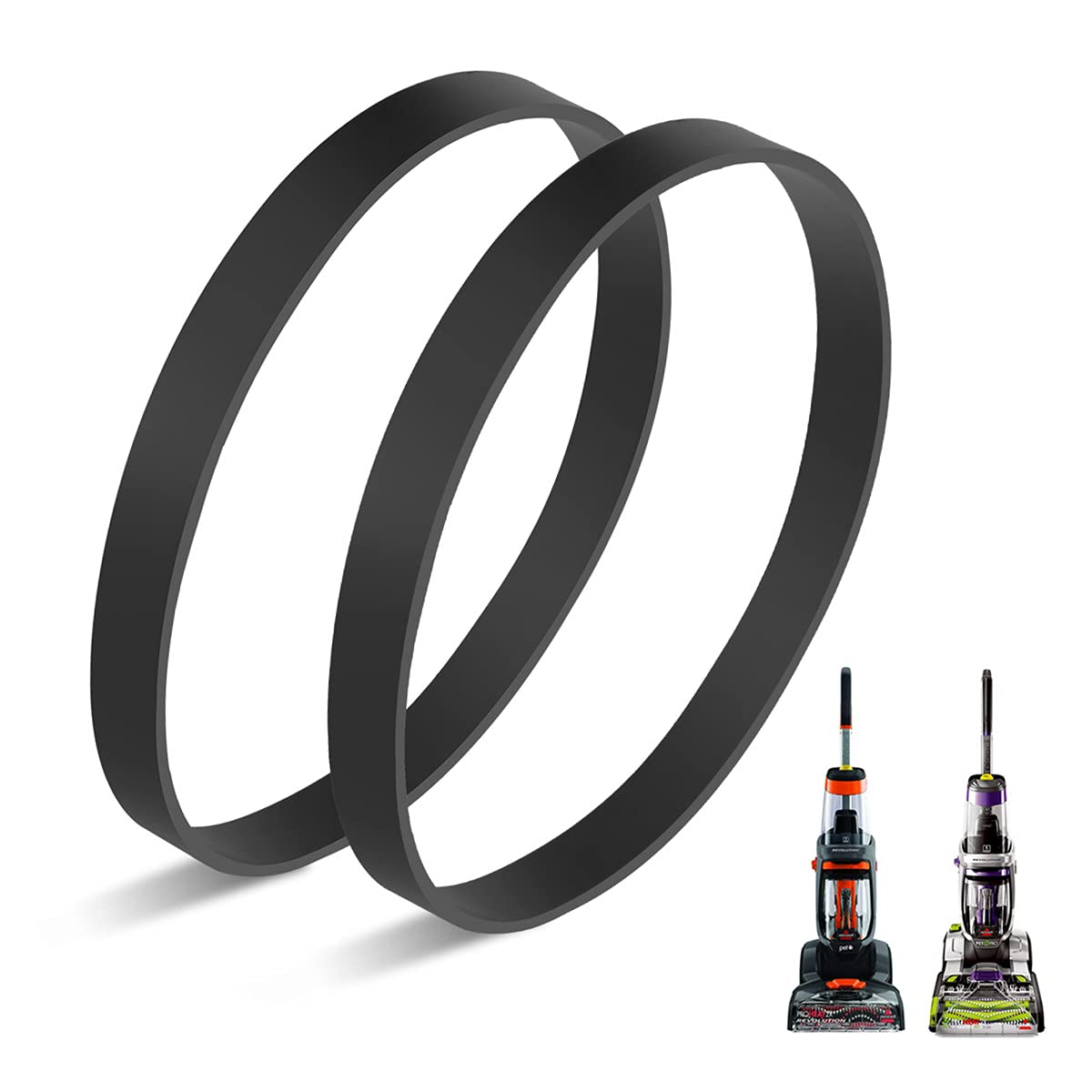 JEDELEOS Replacement Belts for Bissell ProHeat 2X Revolution Pet (Pro) Carpet Cleaner Model 1548,1551,1986,1964, 2007, 2007P, 1550 Series, Compared to Parts 1606428 (Pack of 2)