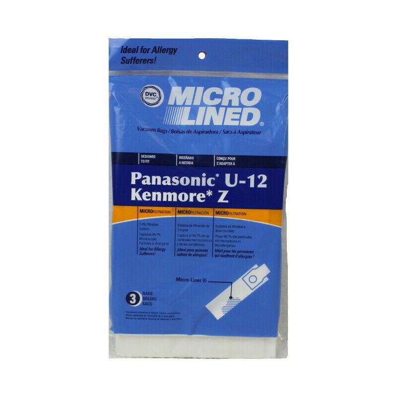 Panasonic Kenmore Style U-12 Z Micro Allergen Vacuum Cleaner Bags by DVC