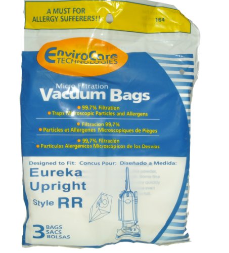 EUREKA Upright Style RR Vacuum Cleaner Bags, EnviroCare Replacement Brand, Designed to fit Upright Vacuum Cleaners Using Style RR Bags, 99.7 Microfiltration, 3 Bags in Pack