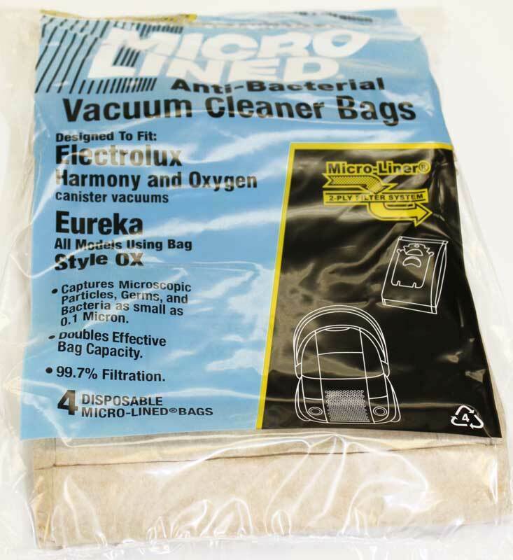 Eureka Style OX Electrolux Harmony Oxygen Micro Allergen Vacuum Cleaner Bags DVC