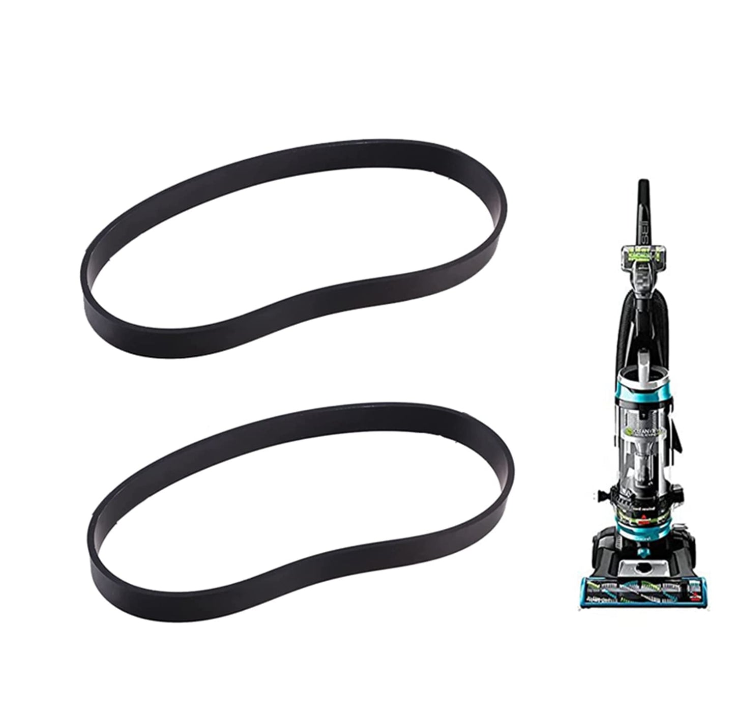 Helonge Vacuum Belt Replacement, 2 Pcs Compatible with Bissell 7/9/10 P/N 3031120, for PowerForce Helix, Powerlifter, Cleanview Swivel Rewind Pet Vacuum Series, for 2031093 / 32074 / 3031123 / 1604129