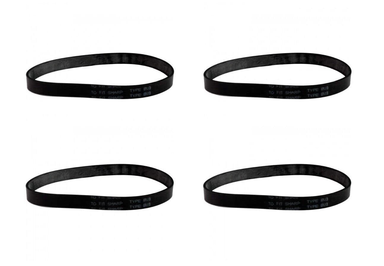 PIATAS OLE Replacement Vacuum Belts for Sharp Type BU-3, 4 Pack