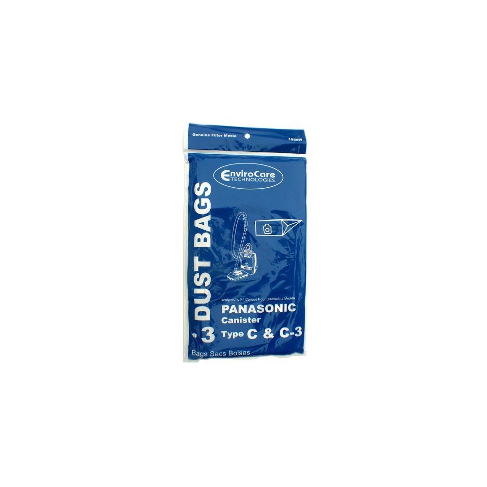 EnviroCare Replacement Vacuum Cleaner Dust Bags Designed to Fit Panasonic Type C & C-3 Canisters 3 pack