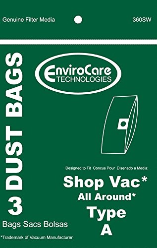 EnviroCare Paper Bag, Type A All Around QAS60 1.5 GAL ENV 3PK