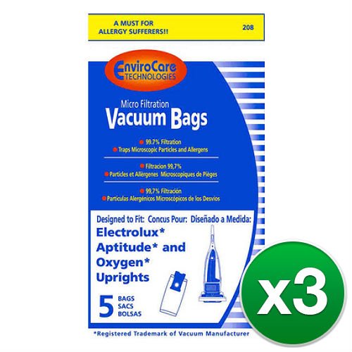 EnviroCare Replacement Vacuum Bag for EL204B / Type OX / 208 (3 Pack)