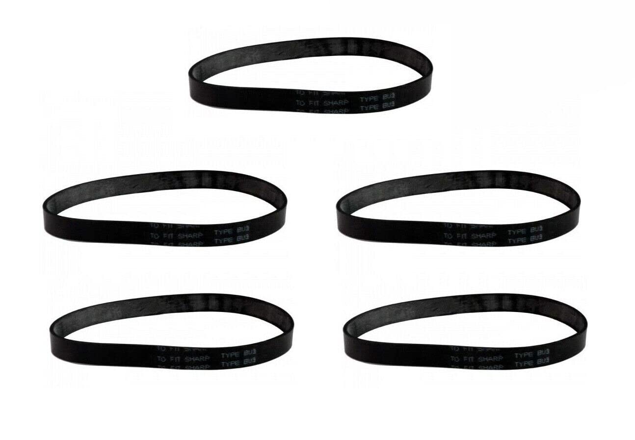 Replacement For Replacement Vacuum Belts for Sharp Type BU-3, 5 Pack