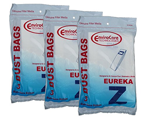 EnviroCare Replacement Vacuum Bags, Style Z, Designed To Fit Eureka Sanitaire Ultra Electrolux Uprght Vacuum Cleaners, 9 Pack
