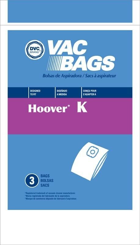 Hoover Style K Vacuum Cleaner Bags by DVC Made in USA