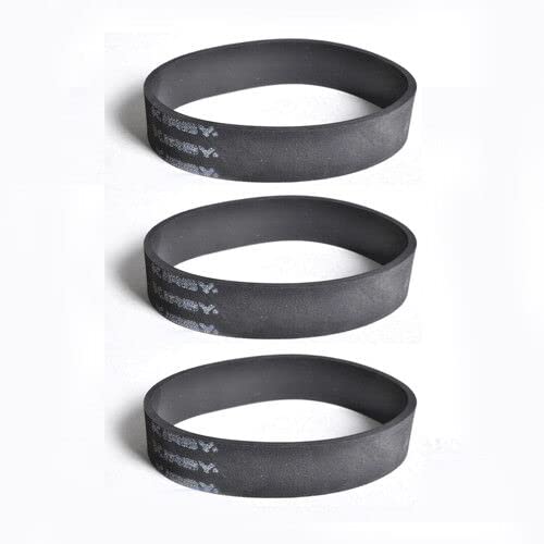 Replacement For 3 Kirby 159056, 159056S, 505 Thru Tradition Black Vacuum Flat Belts