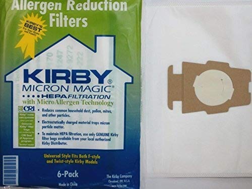 KIRBY Vacuum System Filter Bags with Micron Magic technology 6 Pack Part 204811 Plus Belt