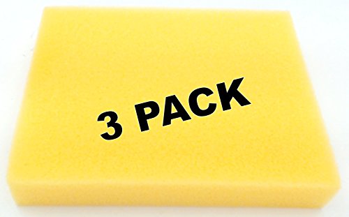 3 Pk, Bissell AeroSwift Vacuum Foam Filter, Yellow, 1600304