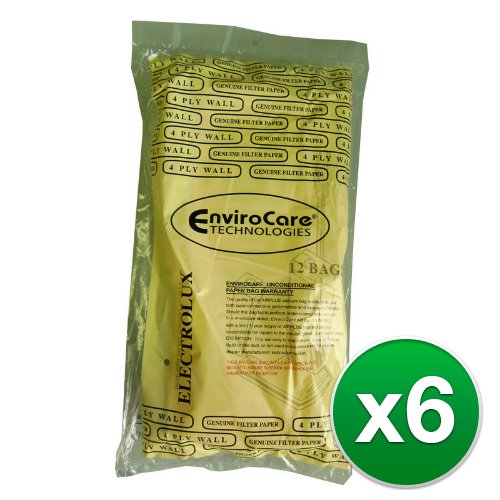 Envirocare Replacement Vacuum Bag for 43712E / Type U / 138FP (6 Pack)
