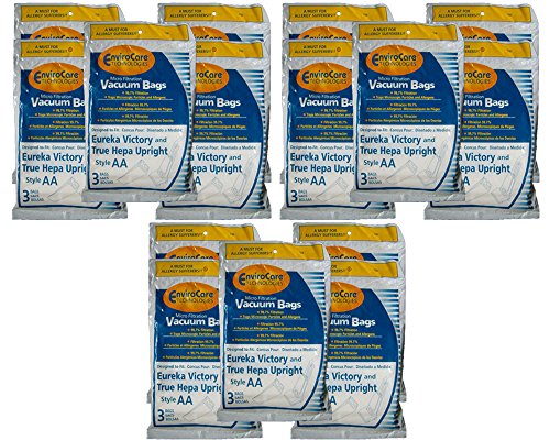 45 Eureka Allergy Micro Lined Hepa Upright Victory Style AA Bags, Series, Sanitaire, Powerline, Self-Propelled, Canada Vacuum Cleaners, 58623, 58236A-12, 58236A-12 (Filteraire), 54926A-10