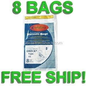 EnviroCare 8 Allergy Bags for Oreck XL XL2 Upright Vacuum Type CC