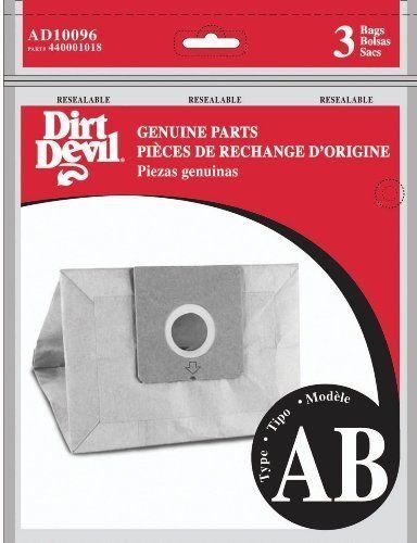 Dirt Devil Type AB Vacuum Bags (6-Pack), AD10096 by Dirt Devil