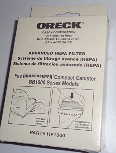 ORECK BB1000, BB1100, CC1600B BUSTER B VACUUM HEPA FILTER HF1000 # HF-1000 , HF1000