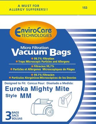 EnviroCare Replacement Vacuum Cleaner Dust Bags Designed to fit Eureka Type C Canisters 3 pack