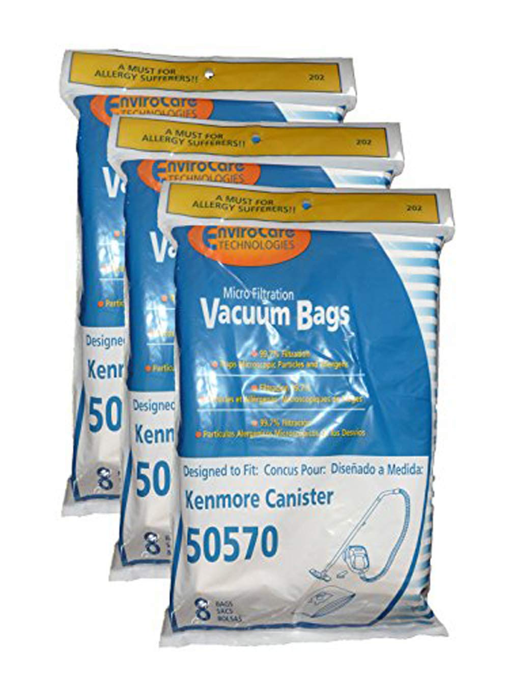 Kenmore 50570 Vacuum Cleaner Bags - 24 Bags