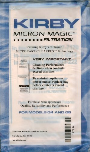 Kirby Bags for G4, G5, and Gsix, 197394, 9-Pack, Genuine Micron Magic (3 Bags)