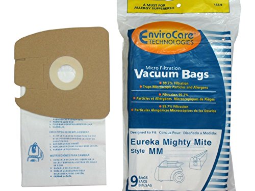 Envirocare Replacement Micro Filtration Vacuum Cleaner Bags made to fit Eureka Style MM 60297A Style-10. Replaces Part# 60295C (Mighty Mite Vacuums) 36 pack
