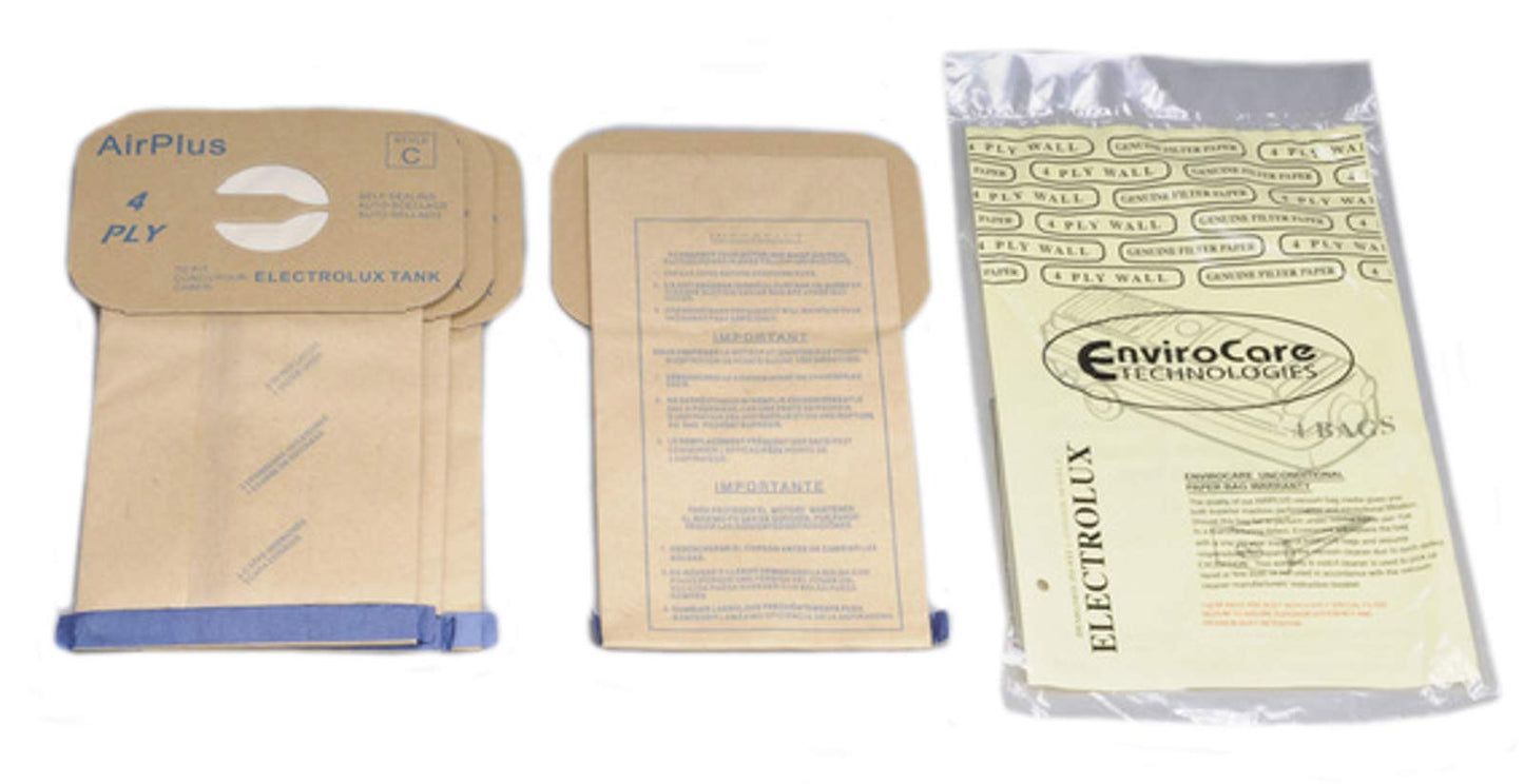 Envirocare Vacuum Bags Designed to Fit Electrolux Style C Tank Canister Vacuums 805-4FP