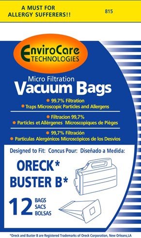 36 Designed 2 FIT ORECK Buster B MICROFILTER Vacuum Bag