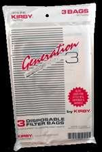 Kirby Generation 3 G3 197289 Disposable Brown Filter Bags 3 Pack