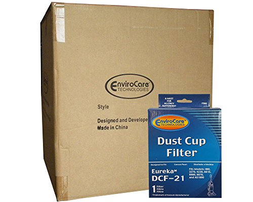 (25) Eureka DCF 21 Pleated Dust Cup HEPA w/activated Charcoal Vacuum Filter, Sanitaire Upright Bagless, Comfort Clean, Airspeed, Pet Lover Lite, Whirlwind, Expert Vacuum Cleaners, 68931A, 67821, 3276AZ 68931-2