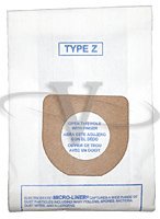 Hoover Paper Bag Type Z Micro Lined 3 pack DVC Replacement