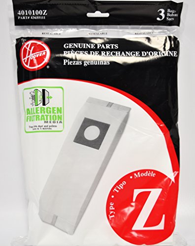 Hoover Paper Bag, Type Z Allergan Dimension Upright (Pack of 3)