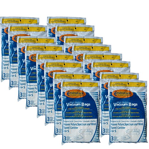 48 Hoover Windtunnel Allergy Vacuum Type S Bags, Futura, Spectrum, Power Max Vacuum Cleaners, 43655097, 4010064S, 4010344S, 43655093, 4010100S