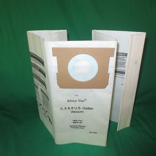 Shop Vacuum Type E, 5, 6, 8 Gallon Dry Vac Pick Up Bags GK-71205 9066100 712SW