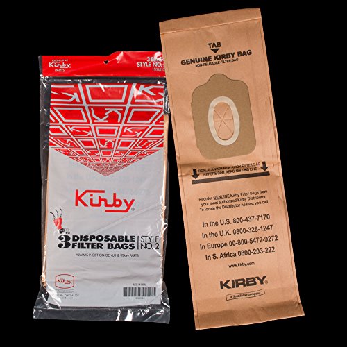 2 packages of KIRBY VACUUM PAPER BAG 3 PACK STYLE 2 FITS HERITAGE