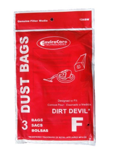 42 Royal Dirt Devil Canister Type F Allergy Vacuum Bags, Can Vac, Power Pak Vacuum Cleaners, 3-200147-001, 3200147001, 200147, RY200147, 3-300475-001, 3300475001, 300475, 3-200348-001, 3200348001, 200348, 1-200103-001,1200103001, 200103, 2160, 2160CA