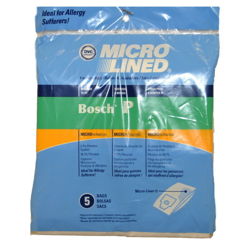 Bosch Type P BO-14010 Micro Allergen Vacuum Cleaner Bags by DVC Made in USA