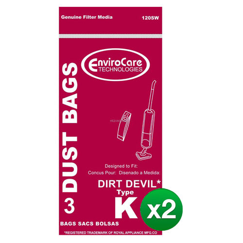 Replacement Vacuum Bag For Envirocare 3320230001 / 120SW (2-Pack) Replacement Vacuum Bag