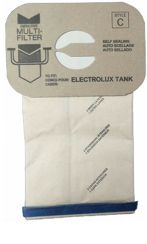 Electrolux Style C 4ply Vacuum Cleaner Bags by DVC Made in USA