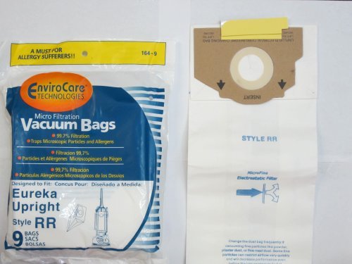 EnviroCare Replacement Micro Filtration Vacuum Cleaner Dust Bags Made to fit Eureka RR, 61115 Boss Smart Vac 4800. 9 Pack